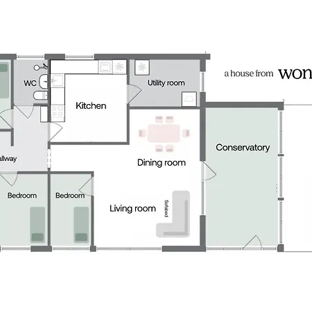 The Lucky Peer - 120m2 House 4 Bedroom House - Full Kitchen & Free Parking