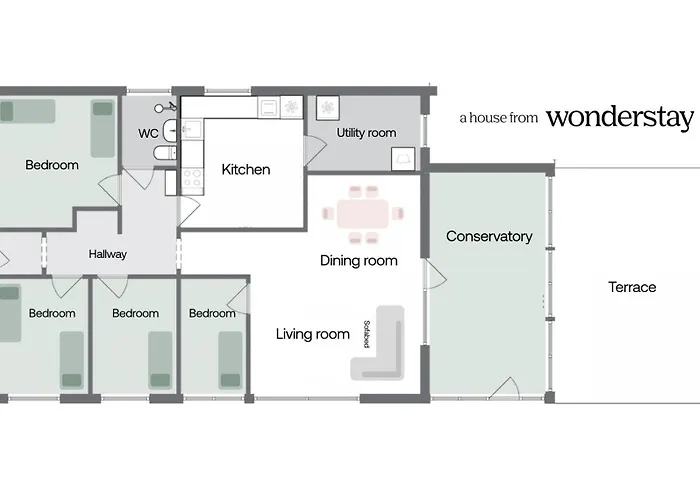 The Lucky Peer - 120m2 House 4 Bedroom House - Full Kitchen & Free Parking